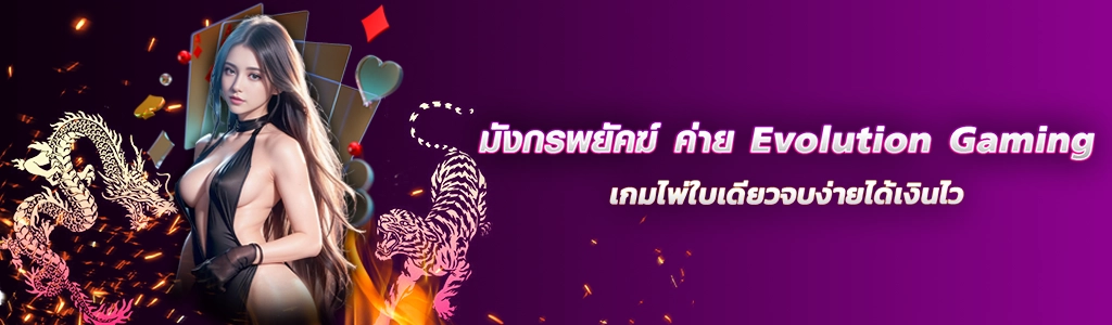 13/03/24 นางแบบ/ไพ่ มังกรพยัคฆ์ ค่าย Evolution Gaming เกมไพ่ใบเดียวจบง่ายได้เงินไว