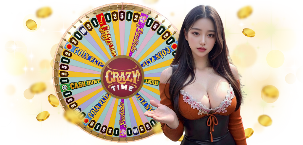 Crazy Time ค่าย Evolution Gaming/03.04.24/วงล้อ/นางแบบ/HOTVIP888